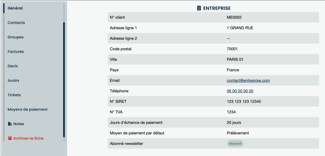 CRM et gestion client